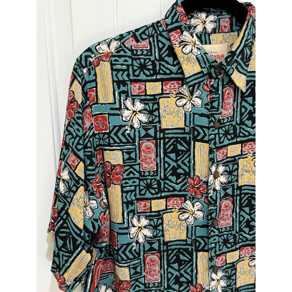 Reyn Spooner Hawaiian Aloha Shirt Disney Lilo & Stitch Rayon Size S RARE - Picture 4 of 7